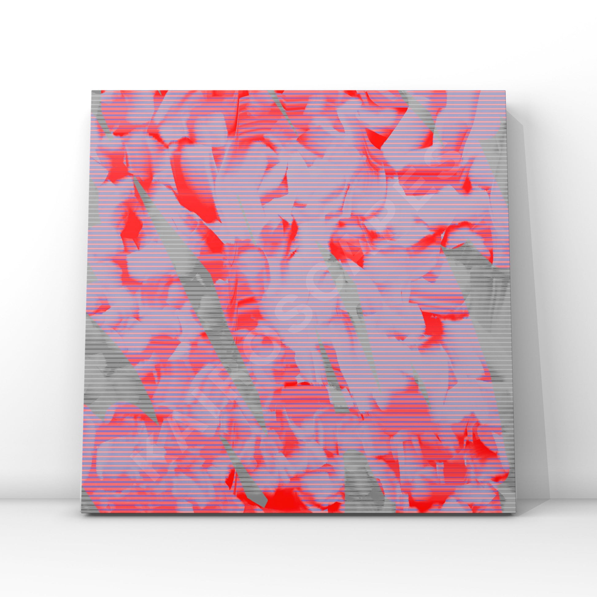 mockup of a vinyl record cover featuring a vivid neon pink and grey floral design, designed to attract musicians seeking unique cover art.